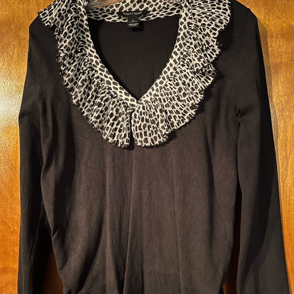 White House Black Market ruffled sweater